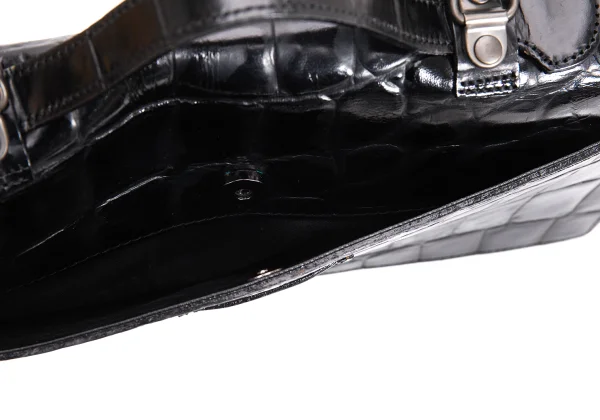 Jean Paul GAULTIER Crocodile Emboss Leather 2way Bag K-168475_011