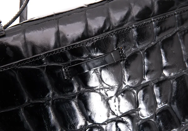 Jean Paul GAULTIER Crocodile Emboss Leather 2way Bag K-168475_012