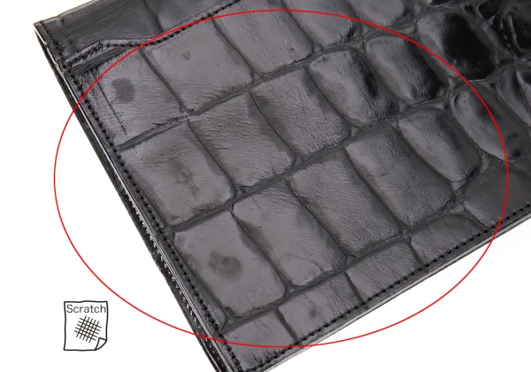 Jean Paul GAULTIER Crocodile Emboss Leather 2way Bag K-168475_013