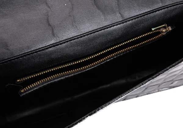 Jean Paul GAULTIER Crocodile Emboss Leather 2way Bag K-168475_019