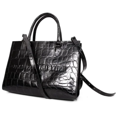 Jean Paul GAULTIER Crocodile Emboss Leather 2way Bag