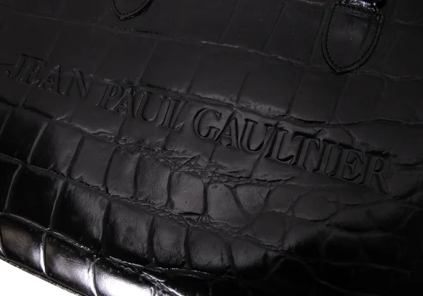 Jean Paul GAULTIER Crocodile Emboss Leather 2way Bag K-168476_008