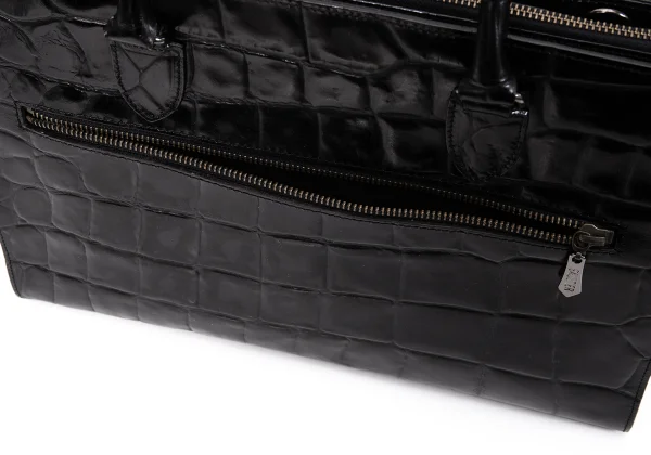 Jean Paul GAULTIER Crocodile Emboss Leather 2way Bag K-168476_011