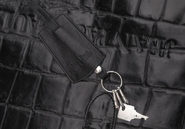 Jean Paul GAULTIER Crocodile Emboss Leather 2way Bag K-168476_017