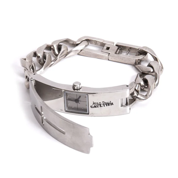 Jean Paul GAULTIER Cross Cover Bracelet Watch Silver  K-168478_001