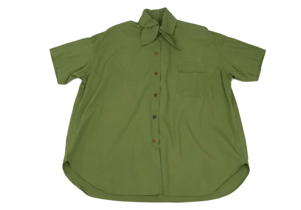 gigli Cotton Ribbon Neck Short Sleeve Shirt K-168479_002