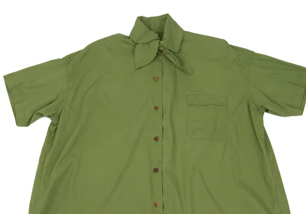 gigli Cotton Ribbon Neck Short Sleeve Shirt K-168479_003