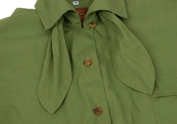 gigli Cotton Ribbon Neck Short Sleeve Shirt K-168479_005