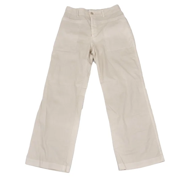Plantation Dyed Cotton Linen Stretch Pants Beige M K-168484_001