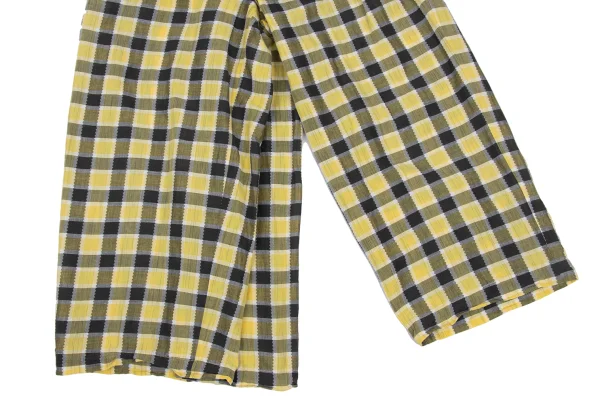 ISSEY MIYAKE Tuck Design Asymmetrical Check Pants K-168485_007