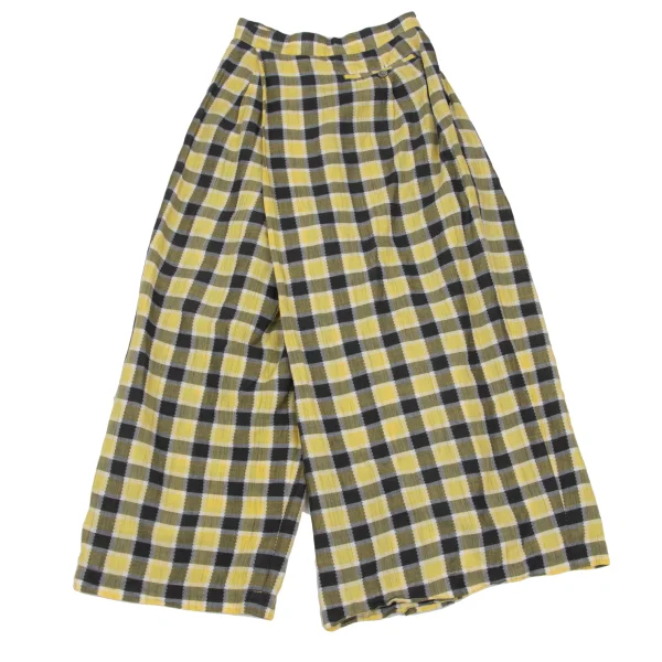 ISSEY MIYAKE Tuck Design Asymmetrical Check Pants K-168485_009