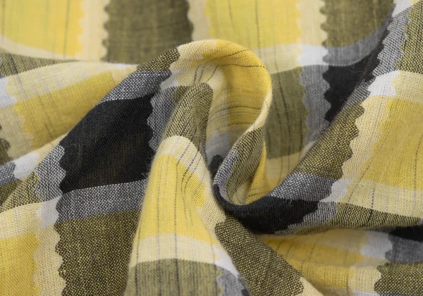 ISSEY MIYAKE Tuck Design Asymmetrical Check Pants K-168485_013