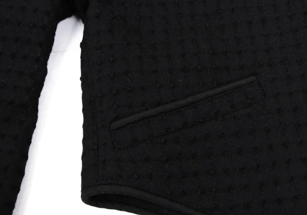ISSEY MIYAKE Wool Design Woven Collarless Jacket K-168486_009