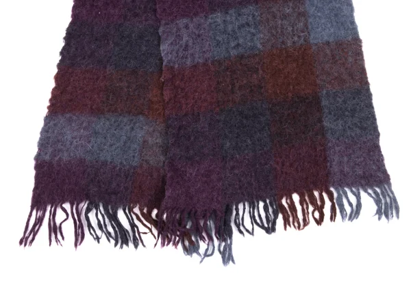 JURGEN LEHL Wool Check Fringe Scarf K-168487_002