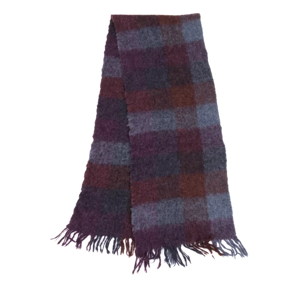 JURGEN LEHL Wool Check Fringe Scarf K-168487_004