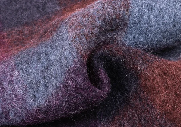 JURGEN LEHL Wool Check Fringe Scarf K-168487_005