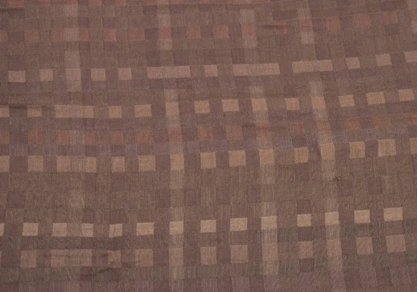 JURGEN LEHL Silk Block Checked Fringe Stole K-168490_006