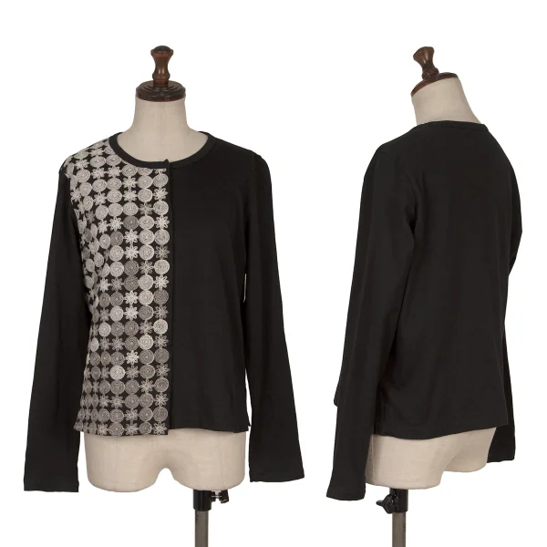 Y's for living Cotton Embroidery Cardigan Black S-M K-168495_001