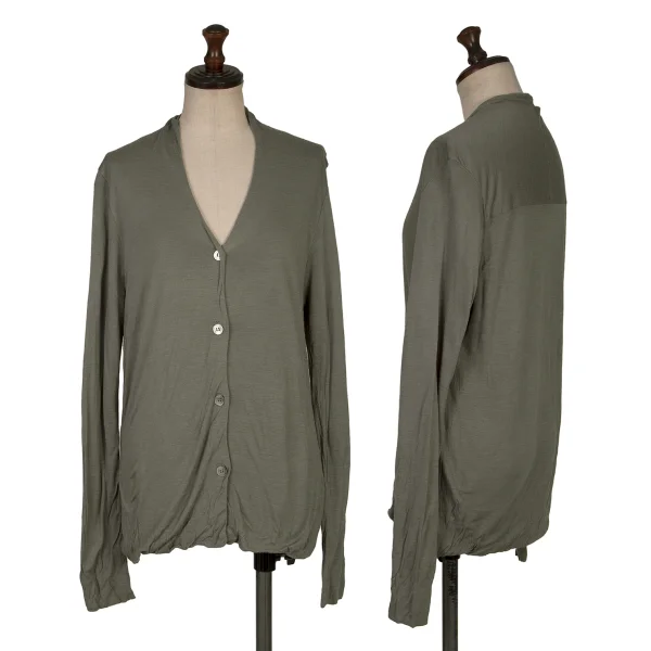Y's for living Rayon Silk Cardigan Khaki S-M K-168496_001