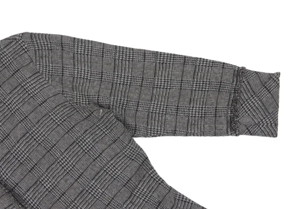 Y's Cotton Poly Checked Frill Collar Cardigan K-168498_009