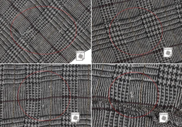 Y's Cotton Poly Checked Frill Collar Cardigan K-168498_014