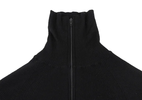 Yohji Yamamoto FEMME Cashmere Blended Full-zip Rib Knit K-168501_004