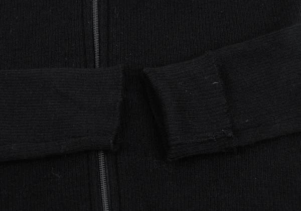 Yohji Yamamoto FEMME Cashmere Blended Full-zip Rib Knit K-168501_007