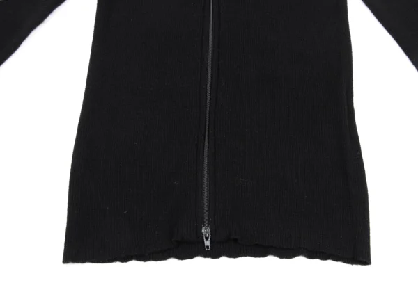 Yohji Yamamoto FEMME Cashmere Blended Full-zip Rib Knit K-168501_008