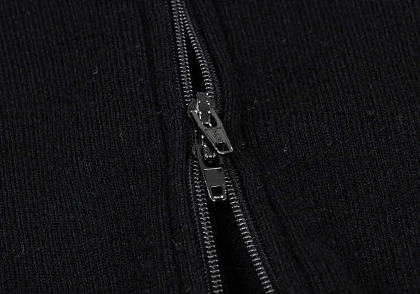 Yohji Yamamoto FEMME Cashmere Blended Full-zip Rib Knit K-168501_010
