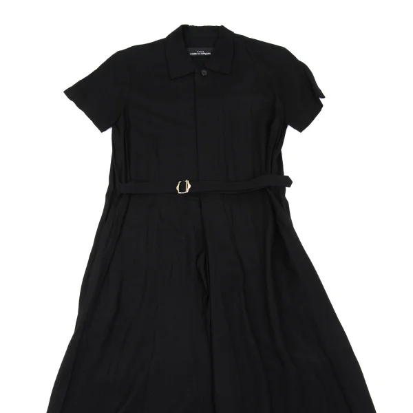 tricot COMME des GARCONS Belted Short Sleeve Shirt Dress K-168503_003