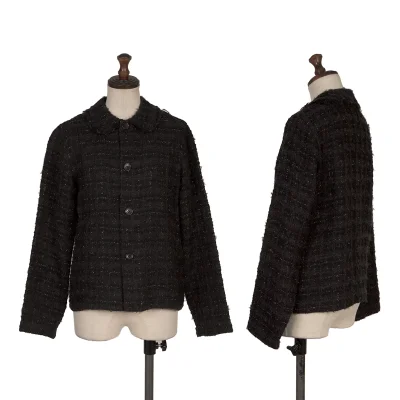 tricot COMME des GARCONS  Wool Blended Tweed Blouse