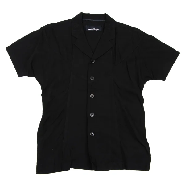 tricot COMME des GARCONS Striped Open-collar Short Sleeve Shirt K-168509_002