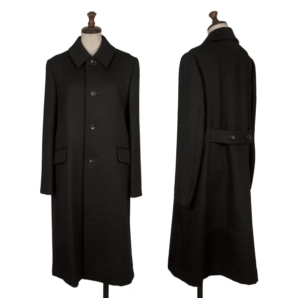 tricot COMME des GARCONS Wool Switch Weave Long Coat Black M K-168512_001