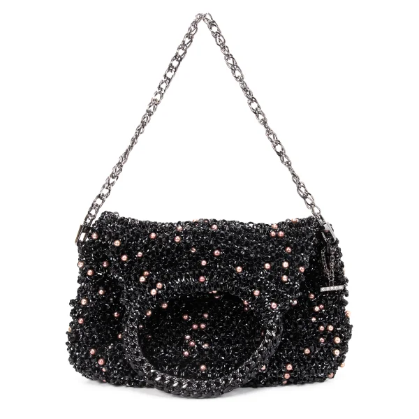 ANTEPRIMA Pearl Beads Decorated Chain Handle Wire Bag K-168518_004