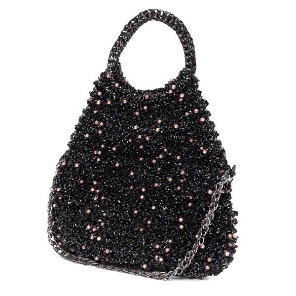 ANTEPRIMA Pearl Beads Decorated Chain Handle Wire Bag K-168518_005