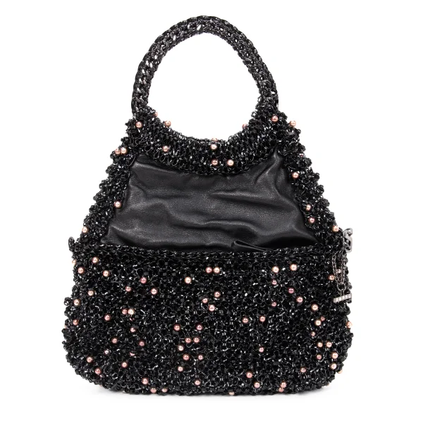 ANTEPRIMA Pearl Beads Decorated Chain Handle Wire Bag K-168518_008