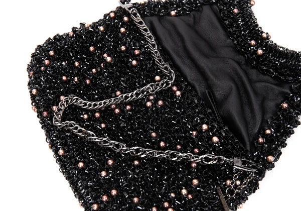 ANTEPRIMA Pearl Beads Decorated Chain Handle Wire Bag K-168518_012