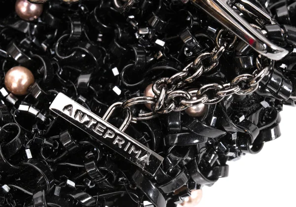ANTEPRIMA Pearl Beads Decorated Chain Handle Wire Bag K-168518_018