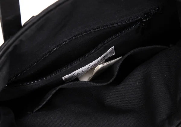 Yohji Yamamoto FEMME Leather Piping Tuck Wool Bag K-168520_010