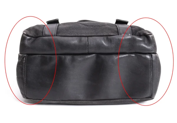 Yohji Yamamoto FEMME Leather Switching Canvas Tote Bag K-168521_008