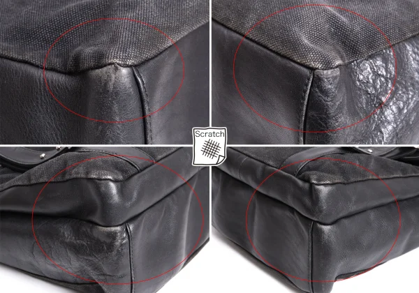 Yohji Yamamoto FEMME Leather Switching Canvas Tote Bag K-168521_009