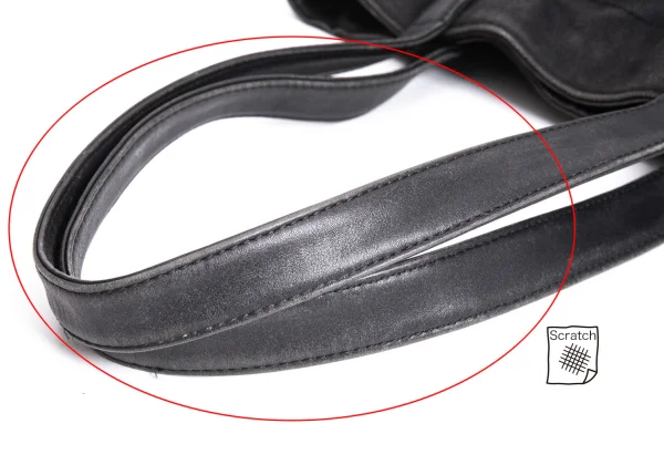 Yohji Yamamoto FEMME Leather Switching Canvas Tote Bag K-168521_011