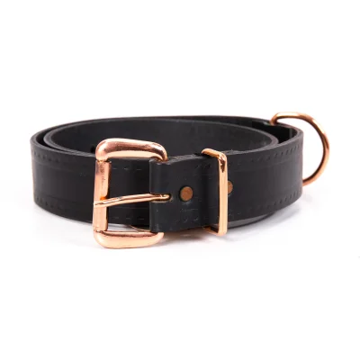 JUNIOR GAULTIER Metal Plate Leather Belt