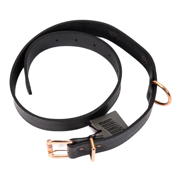 JUNIOR GAULTIER Metal Plate Leather Belt K-168522_002