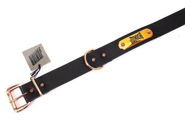 JUNIOR GAULTIER Metal Plate Leather Belt K-168522_003