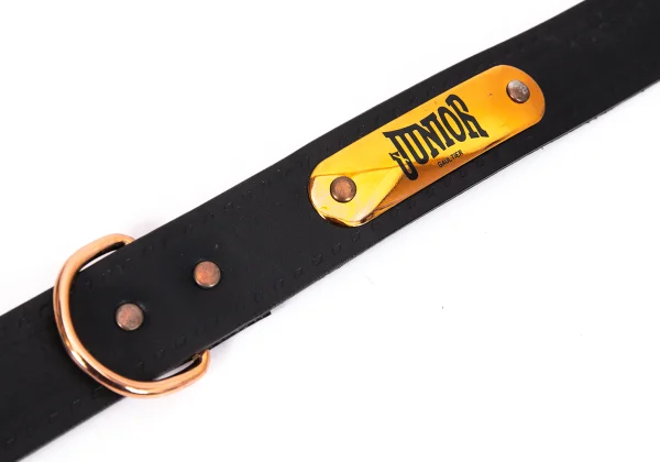 JUNIOR GAULTIER Metal Plate Leather Belt K-168522_005