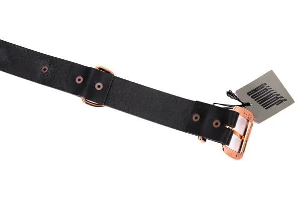 JUNIOR GAULTIER Metal Plate Leather Belt K-168522_007
