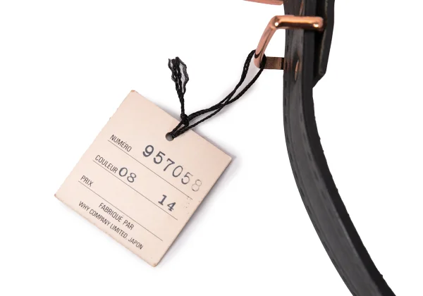 JUNIOR GAULTIER Metal Plate Leather Belt K-168522_010