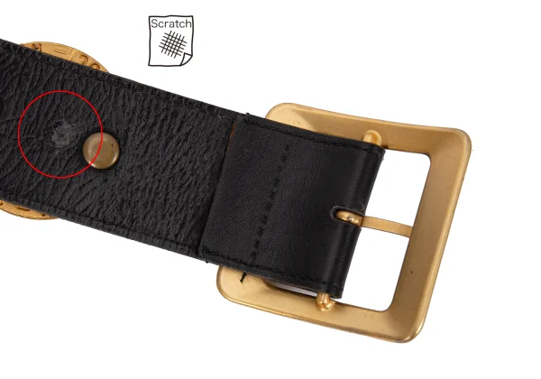 JUNIOR GAULTIER Medal Leather Belt K-168523_010