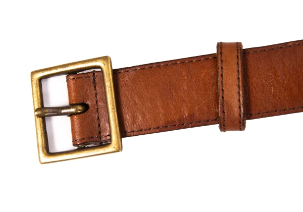 Jean Paul GAULTIER Logo Metal Plate Leather Belt K-168524_005